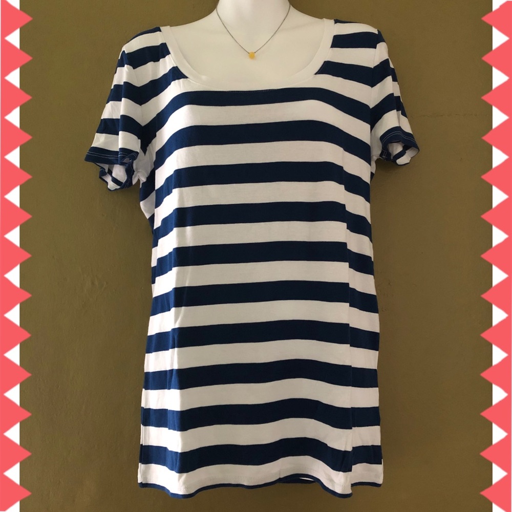 Merona Scoop Neck Stripe T-Shirt
